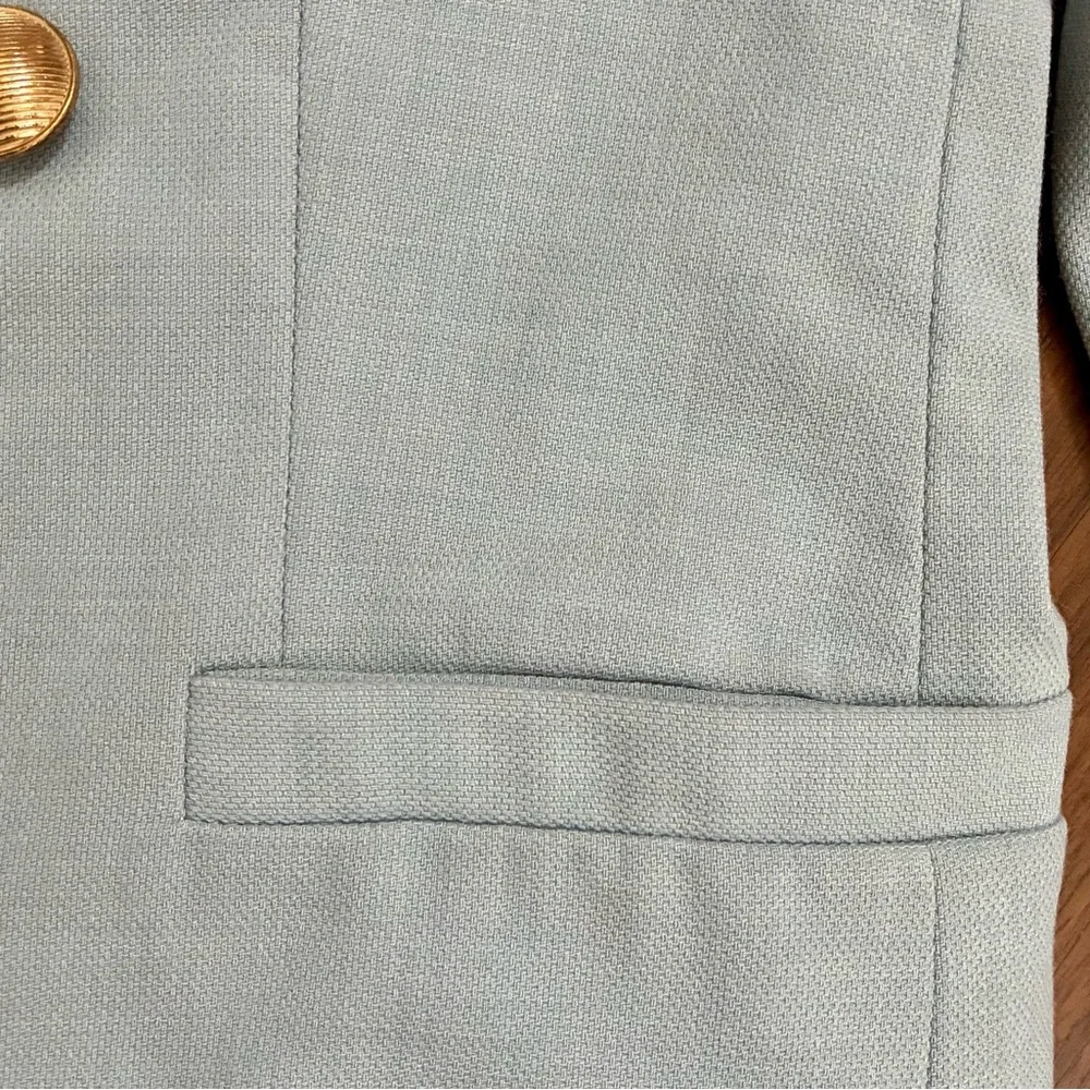 House of Harlow 1960 Gold Button Blue Blazer - Picture 7 of 13